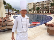 Dreams Riviera Cancun sushi around the pool